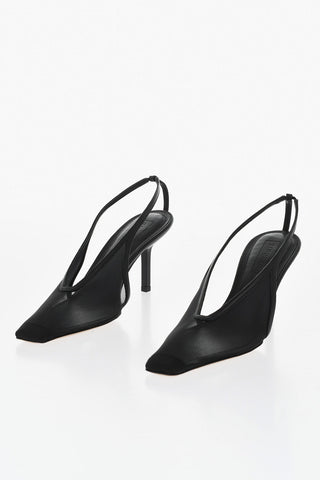 Mesh Slingbacks EVELINA With Square Toe 9cm Heel