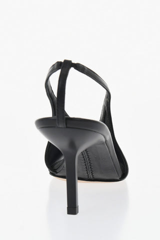 Mesh Slingbacks EVELINA With Square Toe 9cm Heel