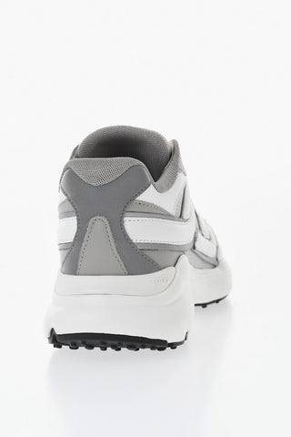 Sneakers Basse in Pelle e Tessuto