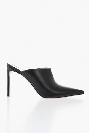 Mules aus Leder mit spitzer Spitze und 11 cm Stilettoabsatz
