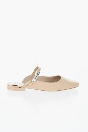 Sabot ETTA In Pelle Martellata con Targhetta Logo