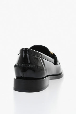 Lackleder-Slipper MARYAN Mit Goldenem Gancini-Detail