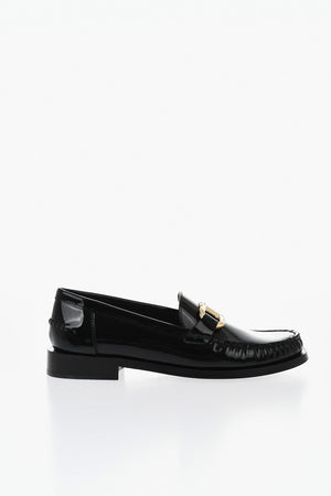 Patent Leather Loafers MARYAN with Gold Gancini Detail