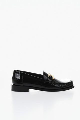 Lackleder-Slipper MARYAN Mit Goldenem Gancini-Detail