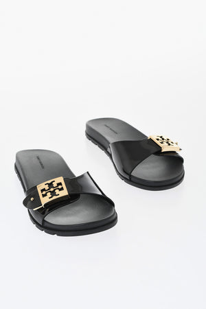 Solid-Color Slides with Gold Buckle