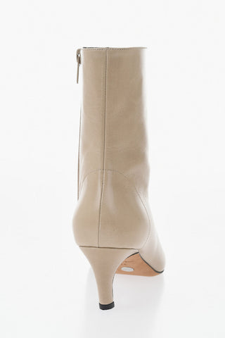 Leather Ankle Boots UMA With Side Zip And 6cm Heel