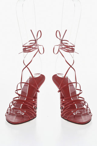 Lace-Up Thong Sandals BROOKE Leather Heel 11 cm