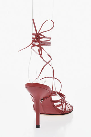 Lace-Up Thong Sandals BROOKE Leather Heel 11 cm