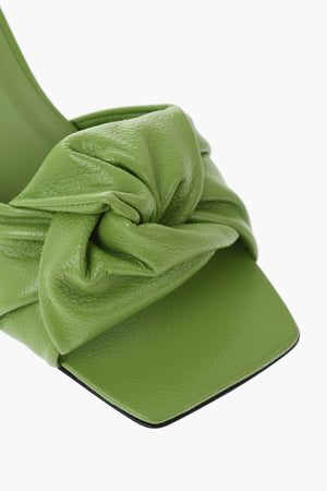 Sabot LANA In Pelle Martellata con Fiocco 7cm
