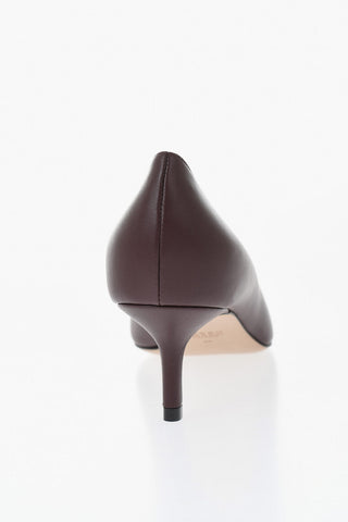Two-Tone Leather Pumps with 5.5 cm Heel
