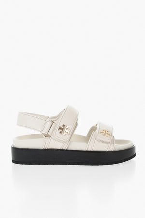 Sandali KIRA in Pelle con Chiusura in Velcro e Dettagli Logati