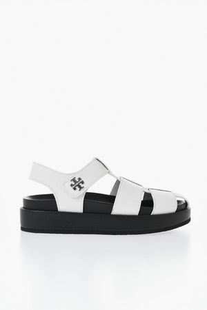 Hammered Leather Sandals KIRA with Velcro Closure