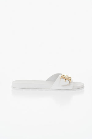 Solid-Color Slides with Gold Buckle