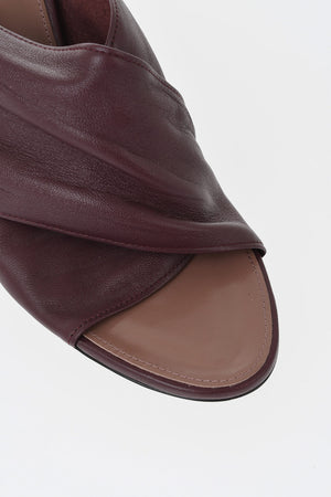Mules MARIA in Pelle con Fascia Incrociata Tacco 7.5cm