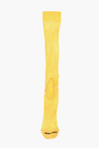 Long Ribbed Solid-Color Socks