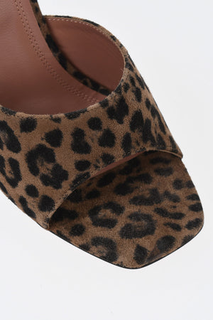 Mules in Pelle a Motivo Animalier 10cm