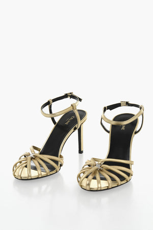 Sandali in Pelle Laminata Cut Out 9cm