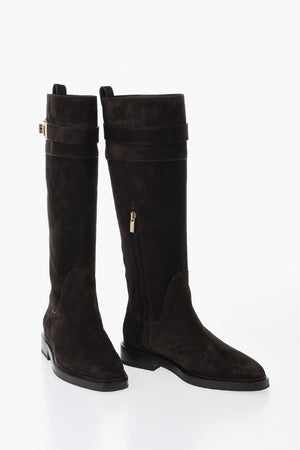 ROLY Wildlederstiefel mit goldenem Detail
