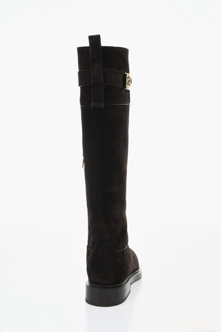 ROLY Suede Boots with Gold Detail