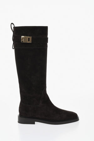 ROLY Wildlederstiefel mit goldenem Detail