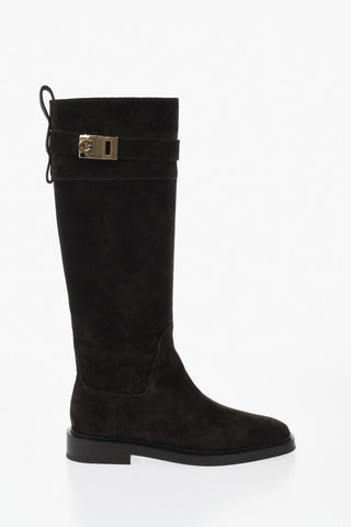 ROLY Suede Boots with Gold Detail