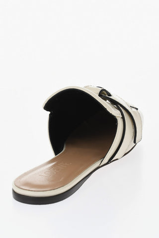 Leather Clogs With Square Toe