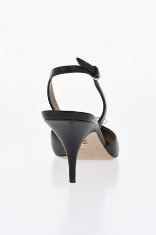Leather Slingback GYLLA with Bow and 7 cm Heel
