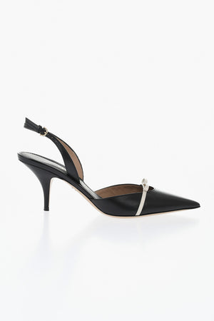 Slingback GYLLA aus Leder mit Schleife und 7 cm Absatz