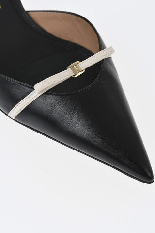 Leather Slingback GYLLA with Bow and 7 cm Heel
