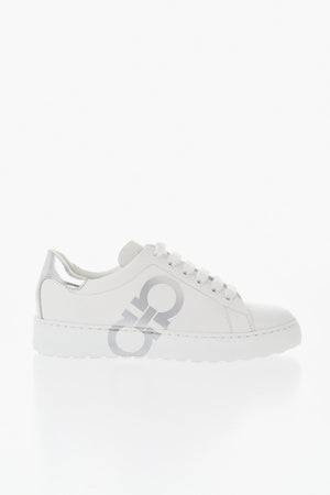 Sneakers Basse NUMB in Pelle con Dettaglio Gancini Stampato