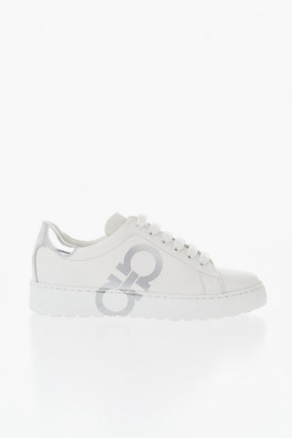 Sneakers Basse NUMB in Pelle con Dettaglio Gancini Stampato