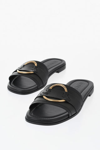 Leather Sandals BELL With Gold-Effect Detail