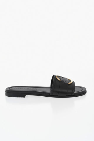 Leather Sandals BELL With Gold-Effect Detail