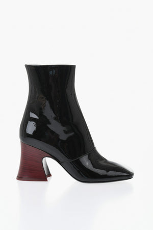 Stivaletti JANIS in Vernice con Punta Squadrata e Zip Laterale Tacco 8cm