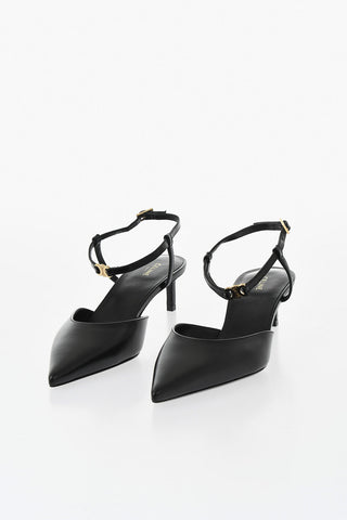 가죽 데콜테 키튼힐 5.5cm