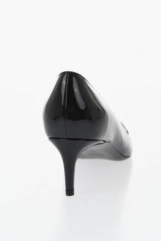 Patent Leather Pumps With Square Toe, 5.5cm Heel