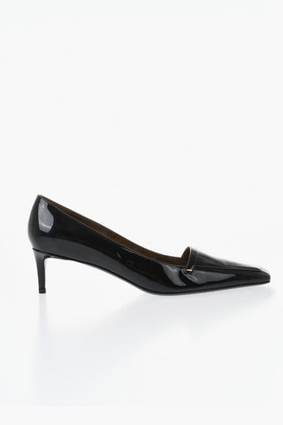 Patent Leather Pumps With Square Toe, 5.5cm Heel