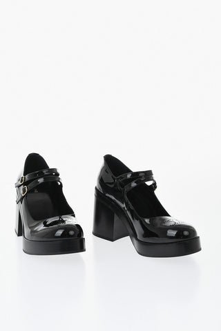 Patent Leather Pumps Mary Jane, 9cm Heel