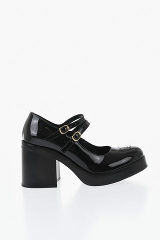 Patent Leather Pumps Mary Jane, 9cm Heel