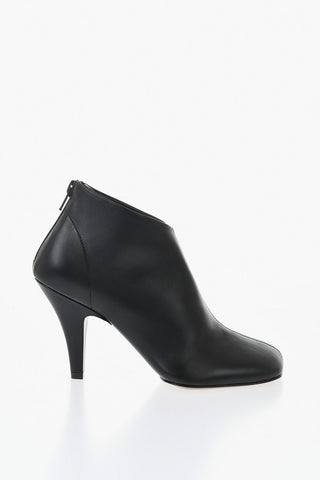 Tronchetti in Pelle con Zip laterale 10cm