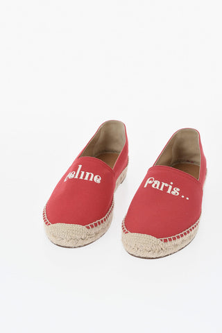 Cotton Espadrilles with Raffia Sole