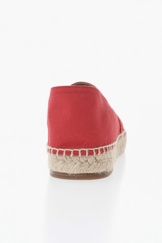Cotton Espadrilles with Raffia Sole