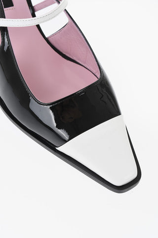 Patent Leather Slingbacks CECILE with Contrast Details 6.5cm Heel