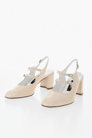 Patent Leather Slingback BANANA Solid-Color 8cm Heel