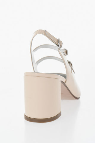Patent Leather Slingback BANANA Solid-Color 8cm Heel