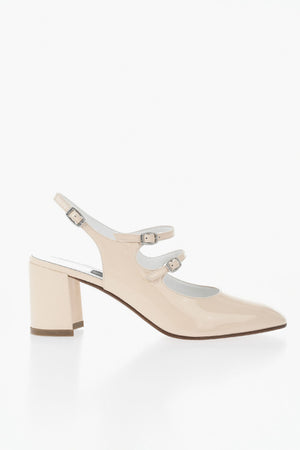 Patent Leather Slingback BANANA Solid-Color 8cm Heel