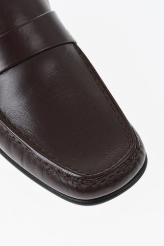 Leder-Mokassins unifarben