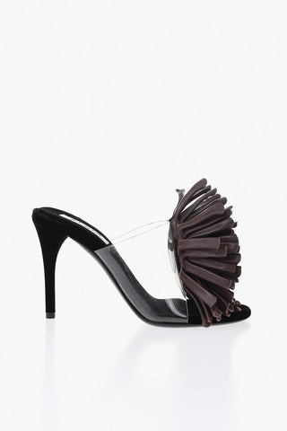Mules aus Velours mit 10 cm Absatz