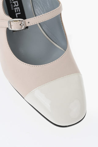 Two-Tone Leather Slingback Mary Jane PAPAYA 25 8 cm Heel