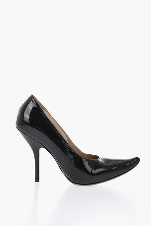 Patent Leather Pointed Toe Pumps 10cm